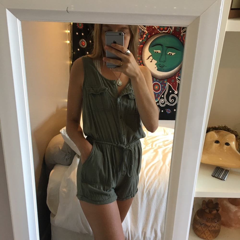 Olive green romper!